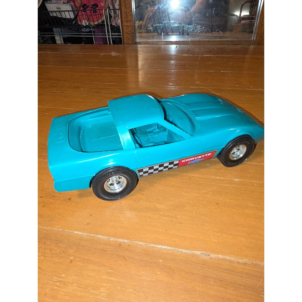 Vintage Large 12" Strombecker Chevrolet Corvette Tootsietoy Plastic Toy Car-USA